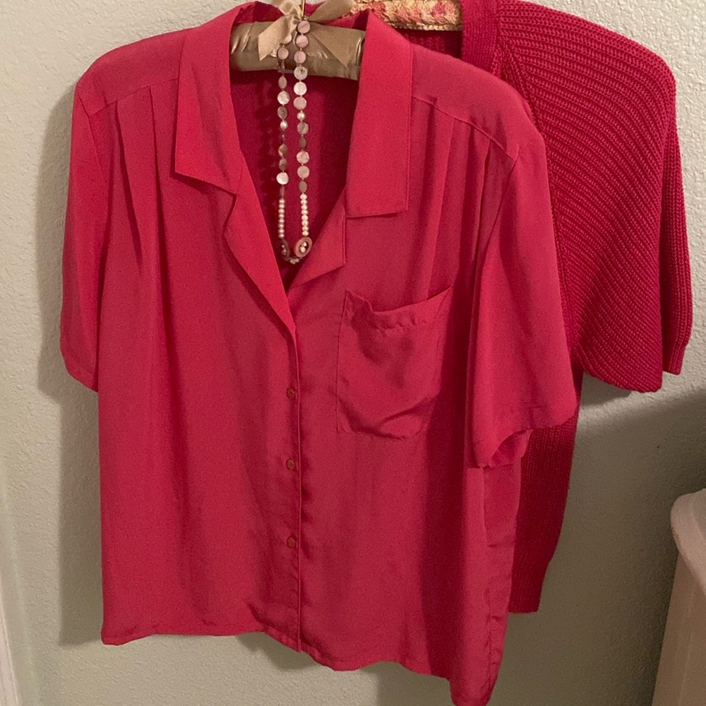 Hot pink blouse